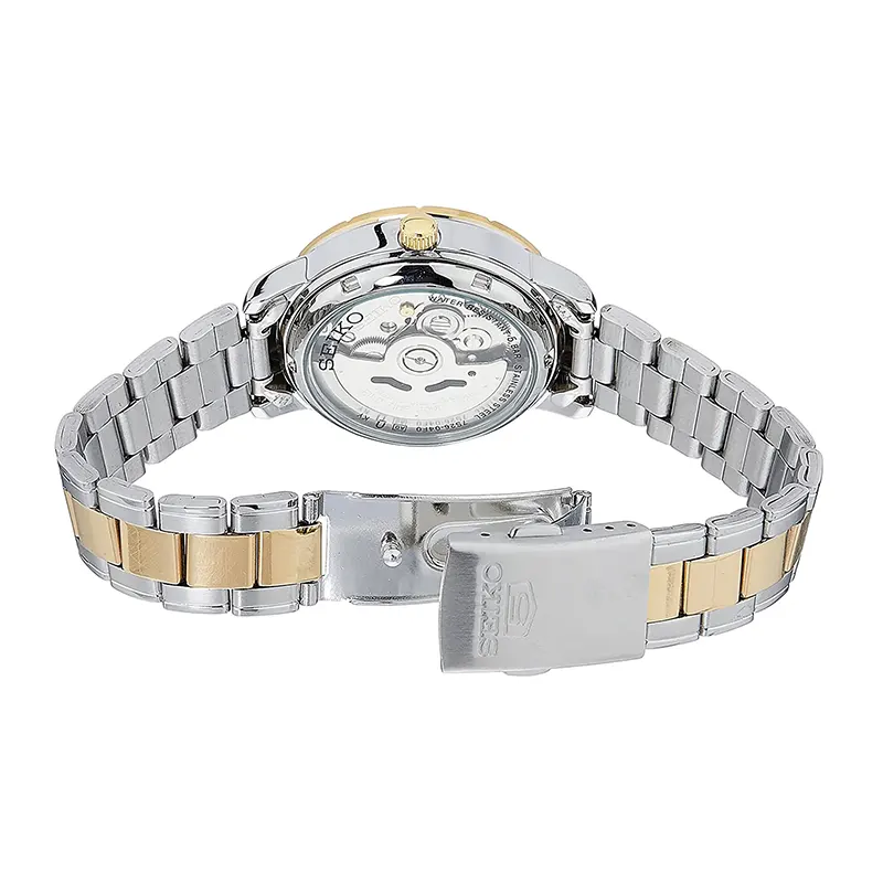 Seiko 5 Silver 36mm Dial Two-Tone Ladies Watch- SNK892K1